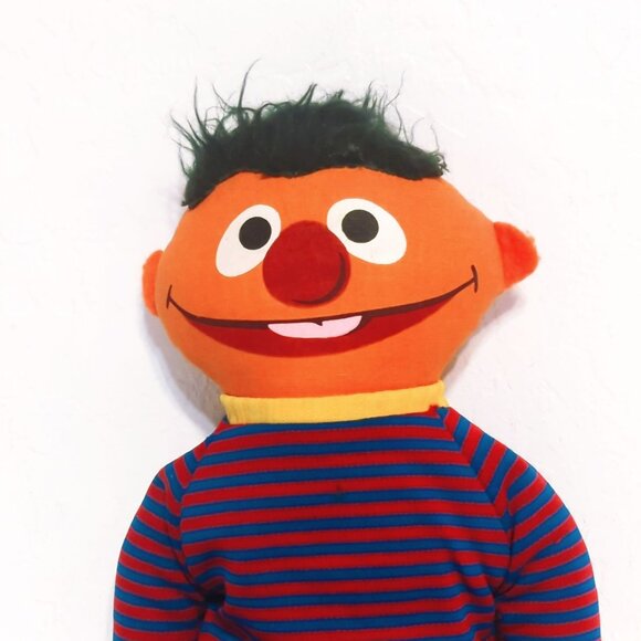 Vintage 1970s Sesame Street Knickerbocker Ernie Figure Plush 14-Inches - Picture 3 of 6